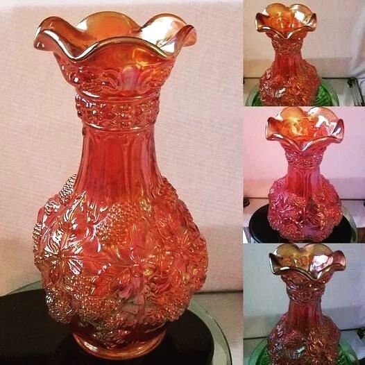 DWedgeCreations's tweet photo. #etsy shop:Imperial Carnival Glass Loganberry Vase https://t.co/1yghdDAnLM #rosegold #goldglass #imperialglass #loganberry #carnivalglass #marigold #rufflededge #scallopededge #Gwitharrow #loganberriesleaves #loganberryvase #GIsigned #embossedberries #artglass #artdeco https://t.co/j9PQRgE1Af
