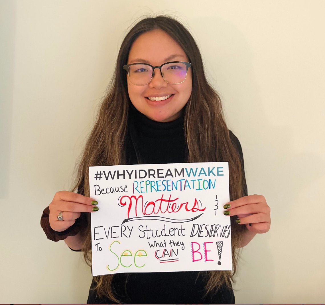 dream_wakers's tweet photo. Hello! I'm Abigail Cordaro, DreamWakers' new Program Manager! I'm passionate about equity in education and inclusive representation, and this is #WhyIDreamWake. ✨ https://t.co/fuJ2mRpUkf