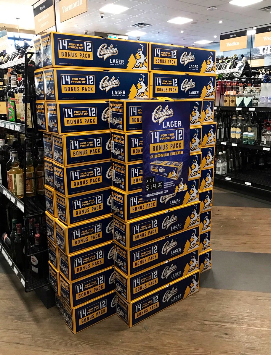 Have you picked up your #CaribooLager “14 for the price of 12” BONUS PACK yet? 

If you’re in #VancouverBC you can stop by #DenmanLiquorStore to get yours while supplies last! 🦌

#CaribooBrewing