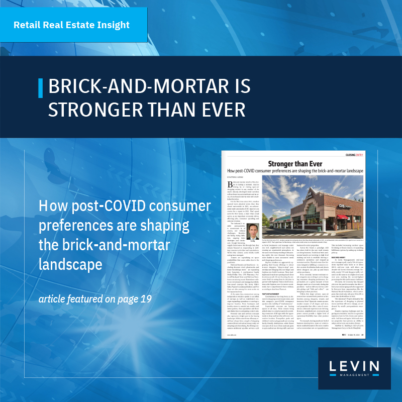 LEVINMGT's tweet photo. Matthew Harding, LMC's CEO is featured in @NJBIZ's October Issue talking about today’s climate for #brickandmortar #retail in #NewJersey. Despite some challenges, this sector is going strong! The article is featured on page 19.
 https://t.co/6wMy8lNDeX https://t.co/z8xnFYbbBq