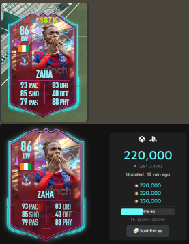 AsyFutTrader's tweet photo. Some panic today so we are eating well 🍣
Quick profit around 20k profit per card 💸
Bought 3, still selling fodder for lazys 🤛
#FIFA23 #fifamobile #fifaps #fifapc #fifatrade #fifatradingtips #fifainvestments #fifaprofit #fifacoins #fifagroup #fifadiscord #fifaadvice #fifapt https://t.co/BvVe3wNoSR