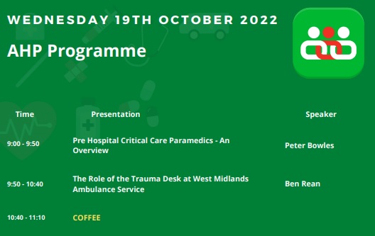WMASMERIT's tweet photo. Catch MERIT's Ben Rean and 
@wmaspeterbowles tomorrow at #TraumaCare2022 AHP stream

They'll be explaining the role of CCPs and the RTD (Regional Trauma Desk) within @OFFICIALWMAS 

@TraumaCareUK #TraumaCare

More info/tickets: https://t.co/911BR1s3RX https://t.co/5BFjU1hs2p