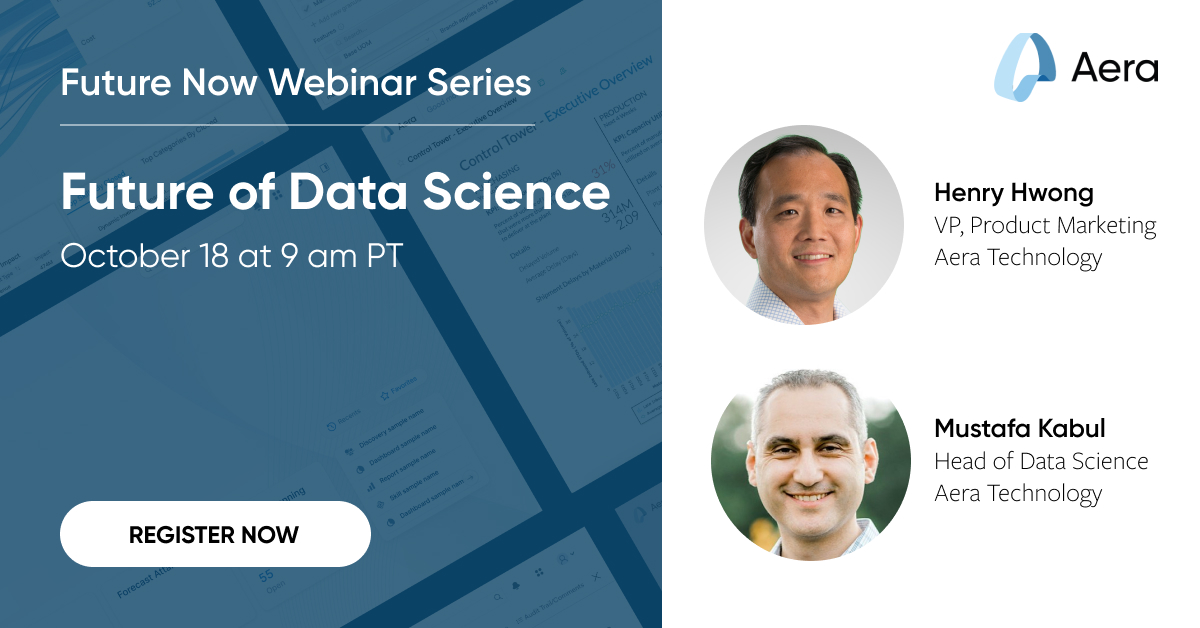 Aera_Technology's tweet photo. Join the conversation Tuesday as Mustafa Kabul, head of data science, and Henry Hwong, VP of product marketing, discuss challenges and opportunities for maximizing ROI from #datascience investments: https://t.co/gb7D8OBaIJ  
@hhwong @onur_kabul #DecisionIntelligence https://t.co/pWOTdbwebB