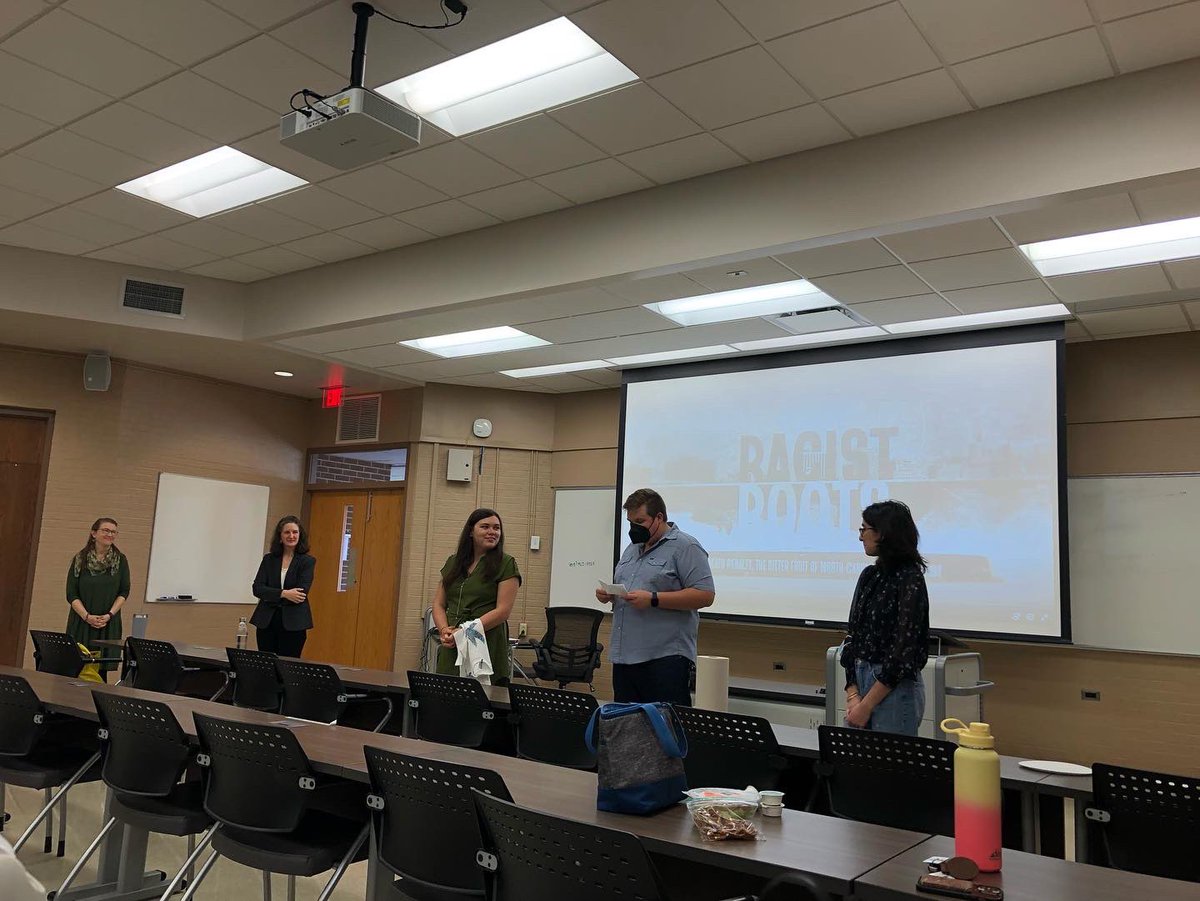 What a great turnout today! 

We partnered alongside the UNC Innocence Project and UNC’s National Lawyers Guild to screen the Center for Death Penalty Litigation’s short film Racist Roots. Thanks CDPL and NCCADP for facilitating such an important discussion!