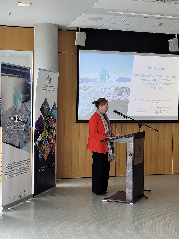 Our CEO, Ms Judi Zielke, formally launched @AntarcticSciAus at @UTAS_ yesterday. The Centre’s research will help communities around the world prepare for the climate risks emerging from East Antarctica and the Southern Ocean. Read more: ow.ly/FB3F50LcB5J #antarctica