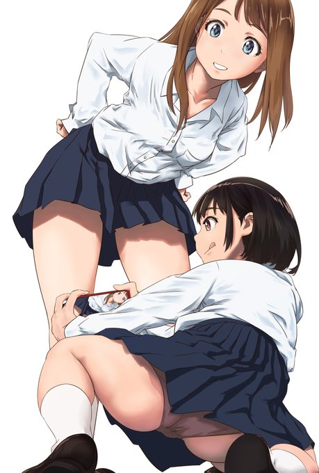 鉄壁スカートとその反対 #ミニスカートの日 