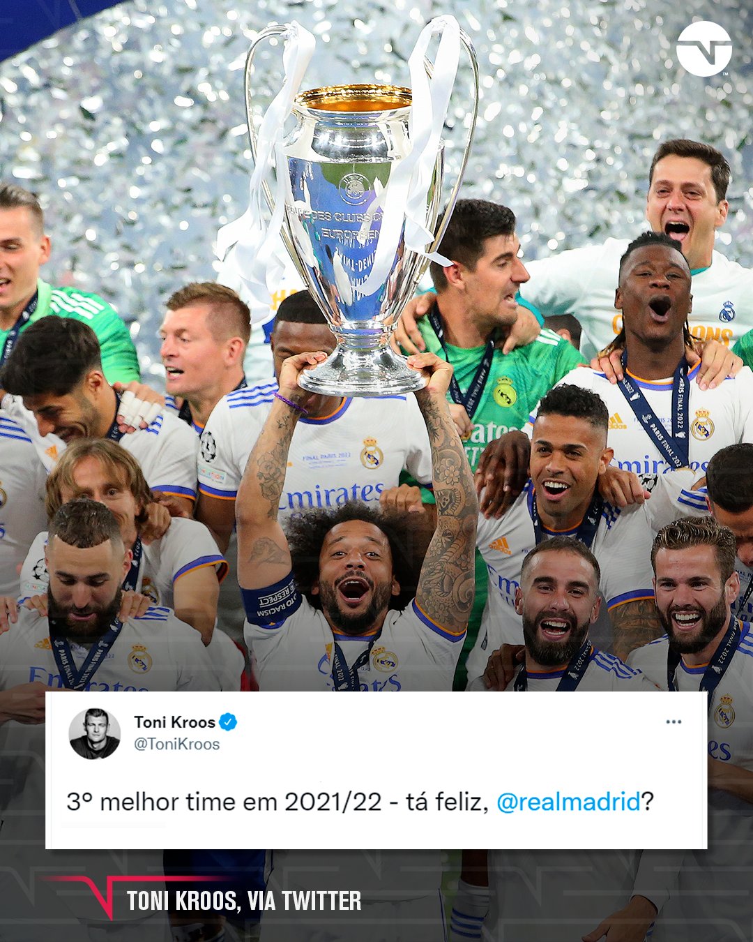 TNT Sports BR on X: SEGUE O LÍDER, PAI! 🔥⚪ O Real Madrid DOBROU o número  de títulos do Milan, segundo colocado no ranking de maiores campeões da  Champions League! Vai demorar