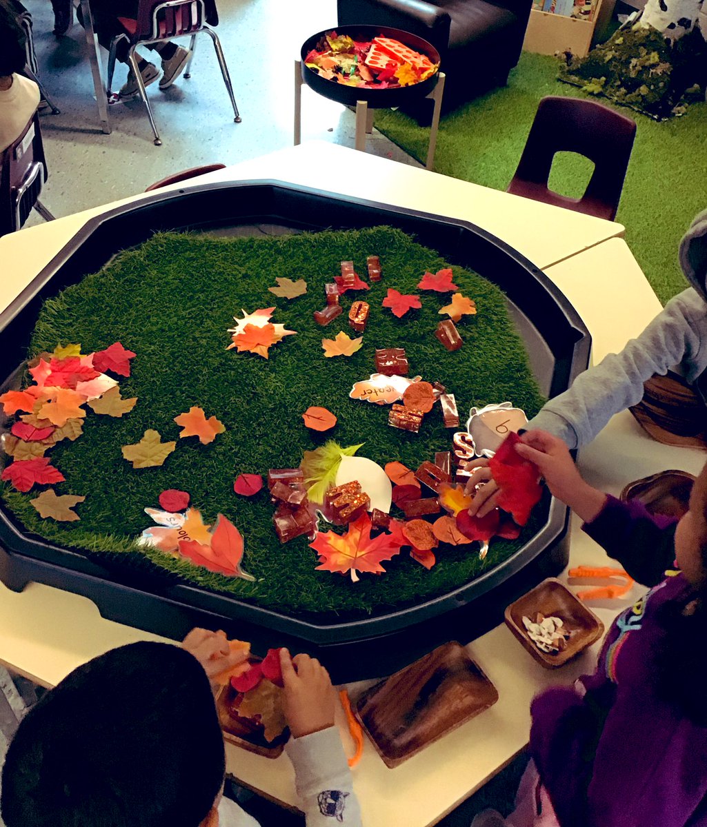 Our Autumn tuff tray allowed Ss to explore concepts in a way that is playful, hands-on, and engaging. Ss explored one-to-one counting, sorting, and letter and numeral identification while developing their fine motor and collaborative skills. <a href="/TVDSBKinder/">TVDSBKindergarten</a> <a href="/AshleyOaksPS/">Ashley Oaks PS</a>