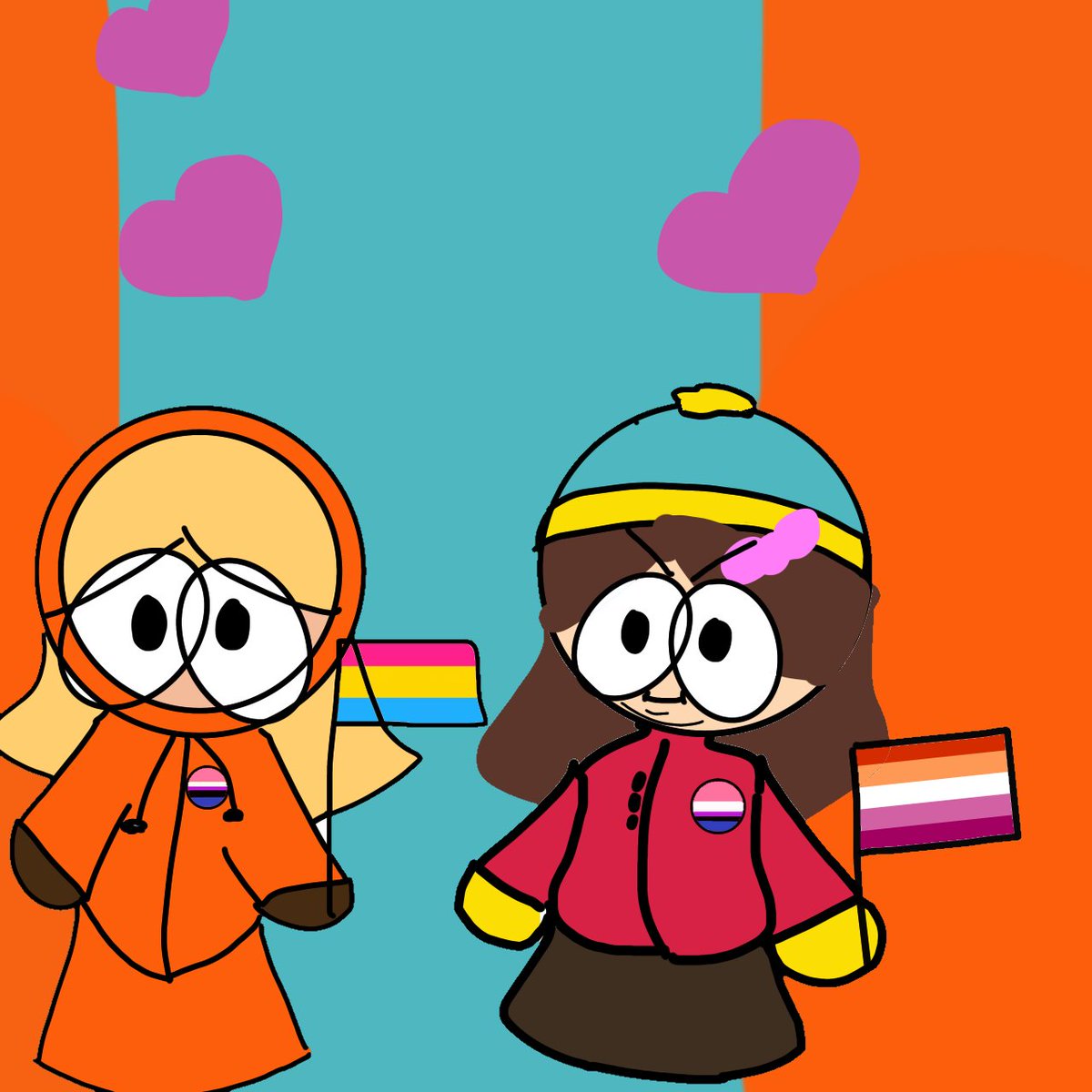 Kenman genderbend 😱
#southpark #kennymccormick
#ericcartman #kenman