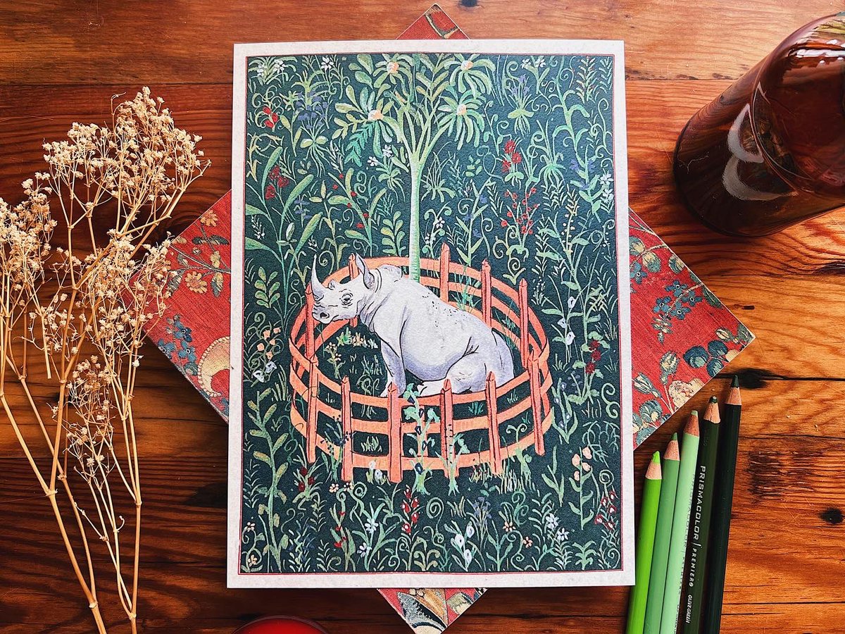 Four prints coming to the sh🌸p on Friday! The Tiger is new, while both Rhinos and Okapi are returning on a bigger size with better paper! 🦏🐅

Etsy.com/shop/JulieKArt