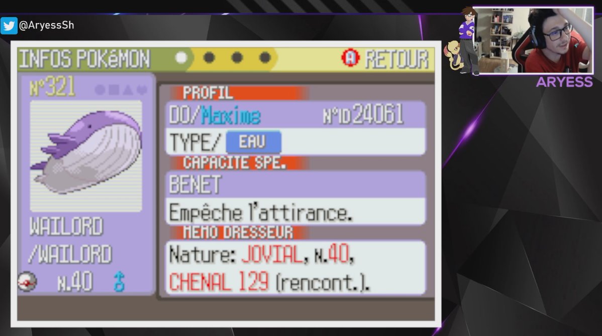 J'ai pas les mots après plus d'un an a faire des pouic-pouic le voilà en 8921, WAILORD SHINY BORDEL !!! J'y crois toujours pas..