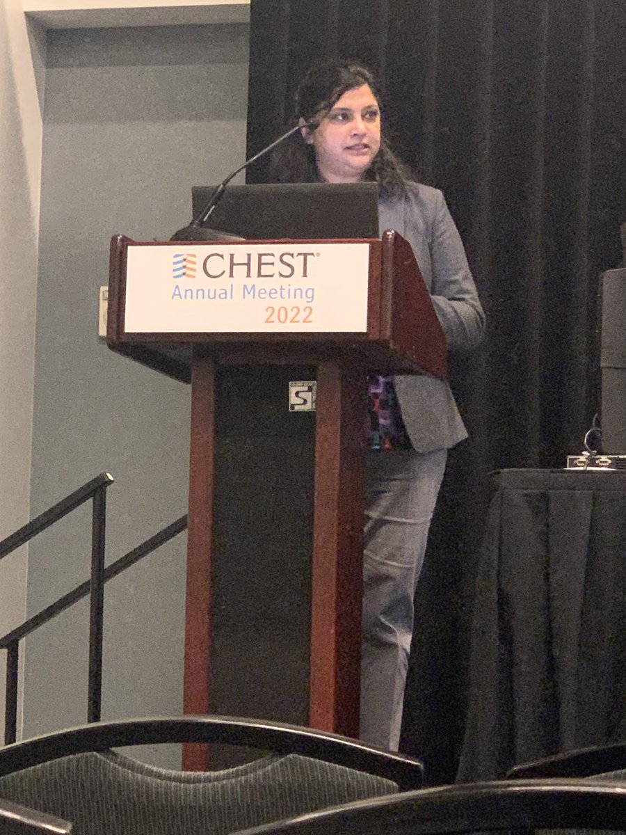 #CHEST2022 @supergirlvk Listening to my “super girl” friend, mentee and good buddy giving a great talk on current literature!