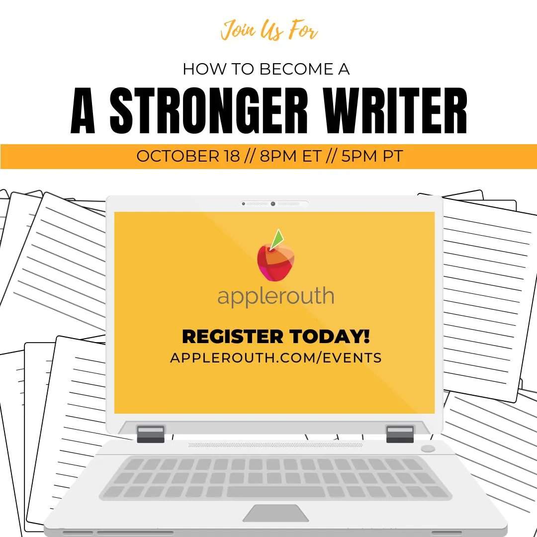 What’s your type? Whether you’re on a Mac, PC, or have pen to paper, being a strong writer is key to being a successful student. Join us for “How to Become a Stronger Writer” Oct. 18 at 8PM ET/5PM PT! ➡️ Register here (it’s free!): buff.ly/3ERNYno #writing #essays
