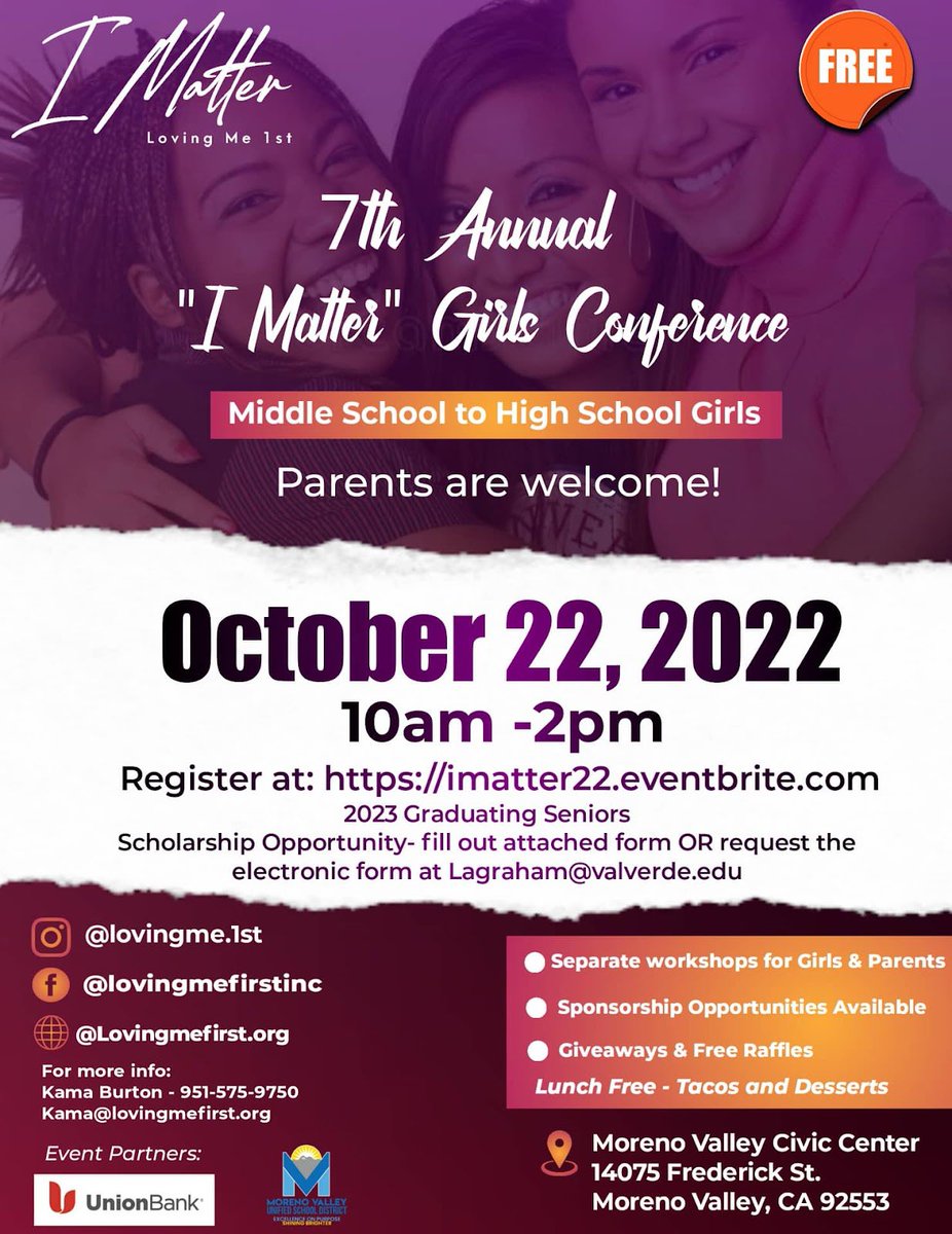 Call all young ladies in middle and high school…be sure to take advantage of this opportunity, you won’t regret it!