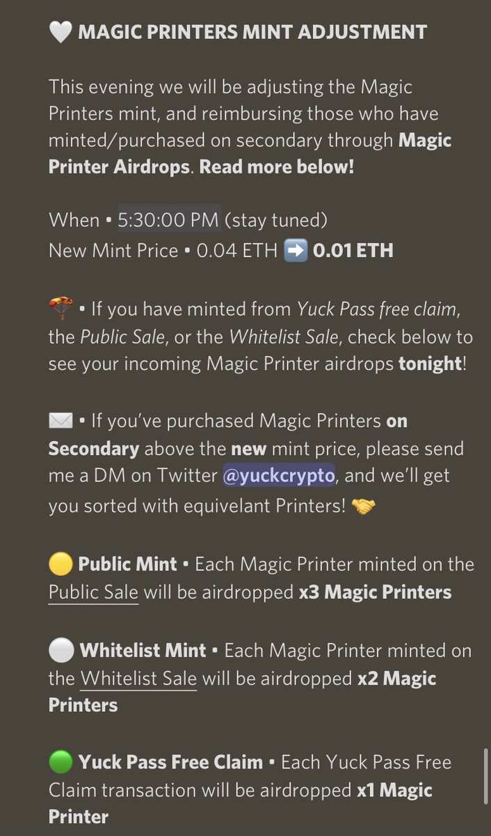 Here’s the full announcement on our mint adjustment, including reimbursing our OG minters! 🤍