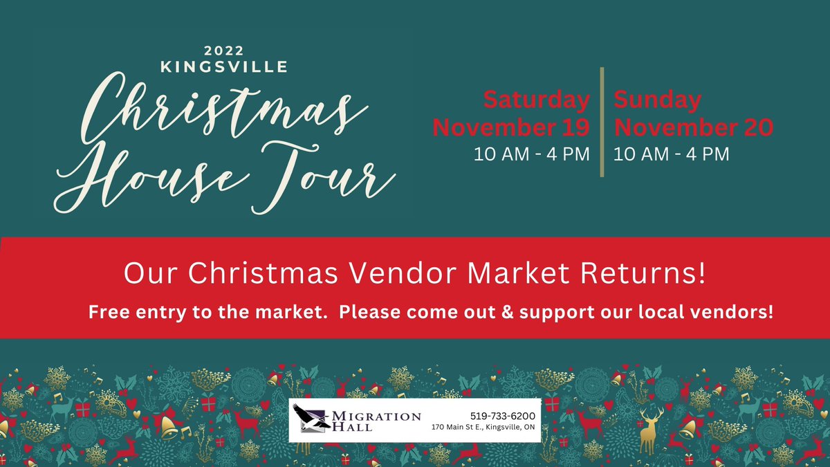 migrationhall's tweet photo. Vendors Market at Migration Hall Nov 19 &amp; 20 from 10am to 4pm. Please shop local &amp; support these artisans &amp; crafters! Thank-you! https://t.co/HHdxydjmJw