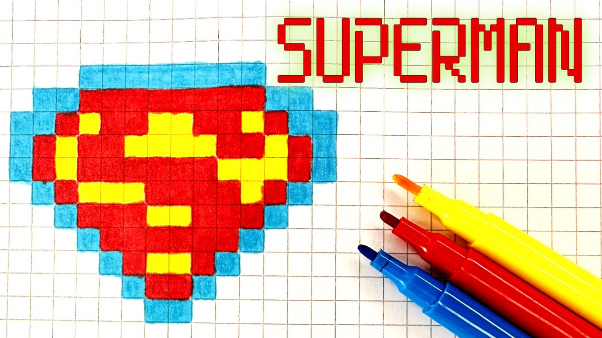 youtu.be/p23ahhYlTT4 <<- CLICK THE LINK TO SEE HOW TO DRAW SUPERMAN LOGO - PIXEL ART #Superman #dccomics #pixelart #artistontwittter #speedpainting #howtodraw