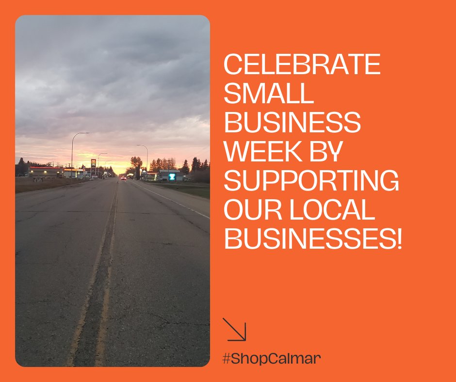 KGardnerCalmar's tweet photo. Small Business Week is Oct 16th-22nd! Our local businesses make an enormous contribution to our community and we want to support them. 
Shop local! Shop Calmar! #Calmar #CalmarAB #ShopCalmar #shoplocal #shopsmall #smallbusinessweek  #smallbusinessweek2022 https://t.co/QhwdlofCQh