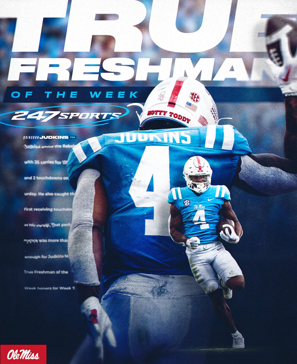 National True Freshman of the Week! 👏 @qaj4_ | #HottyToddy