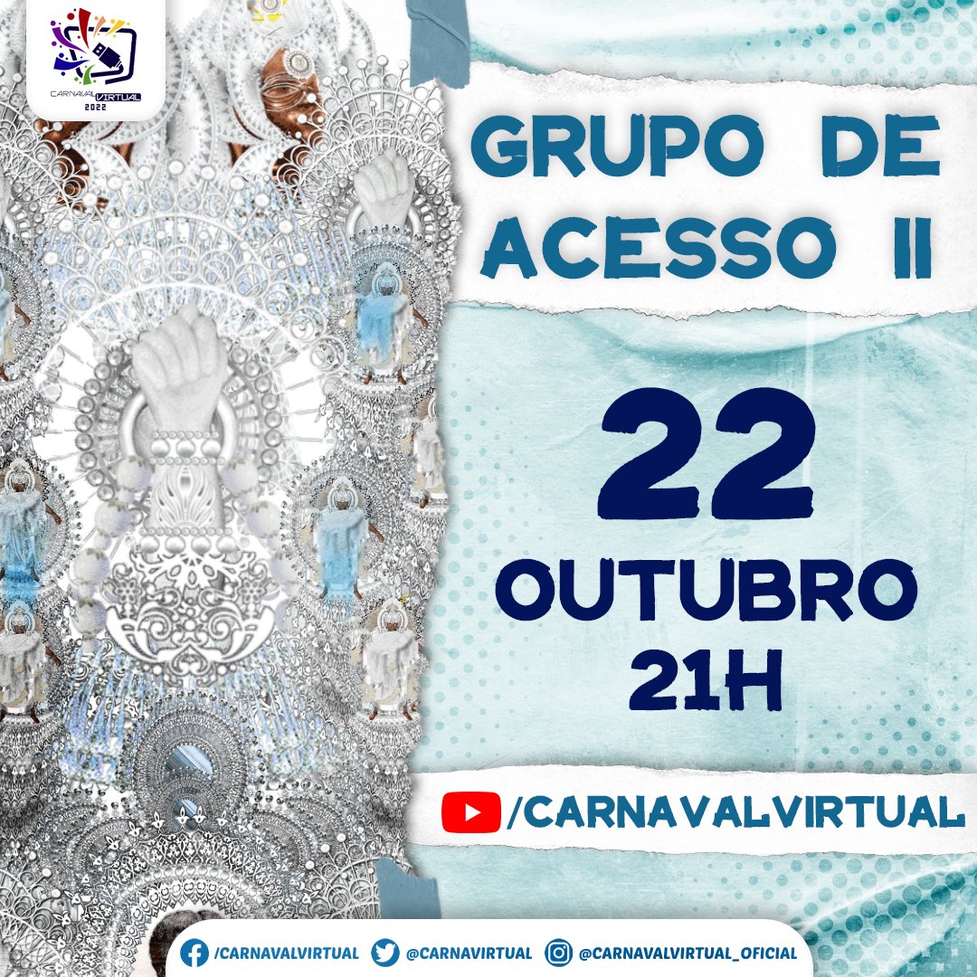 carnavirtual's tweet photo. CARNAVAL VIRTUAL 2022 - NOVAS DATAS
Faz o reverse aí e vem acompanhar as novas datas dos desfiles do Carnaval Virtual!
Após plenária realizada com as agremiações filiadas, informamos a as novas datas dos desfiles de 2022.
#CarnavalVirtual #CaV #CarnavalVirtual2022 #CaV2022 https://t.co/RHrMK8jUp2