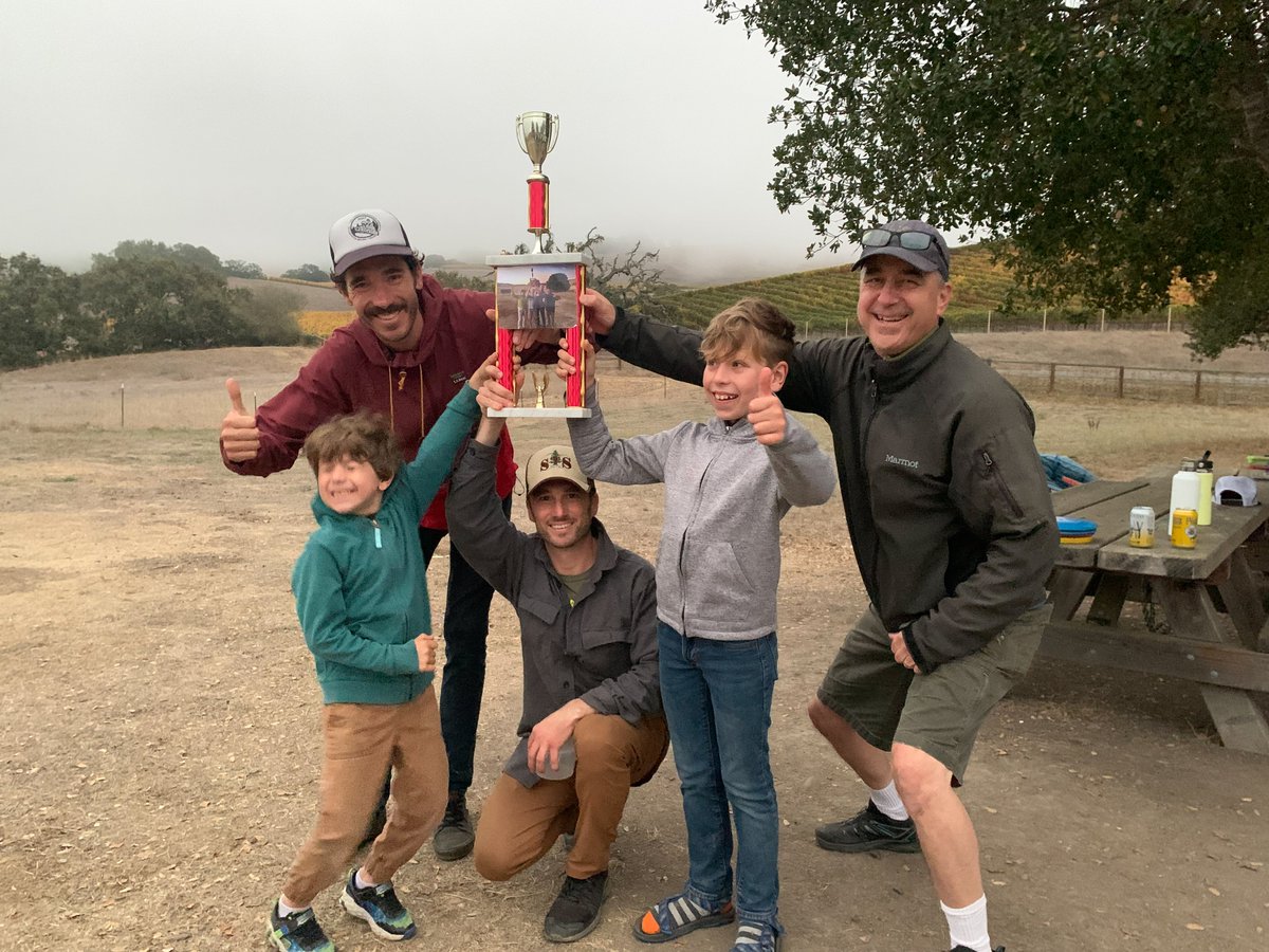 esassoc's tweet photo. What an ace! Last week our #Petaluma office staff participated in a beloved annual tradition—the Doug’s Cup Disc Golf Tournament. Started in 2012 in honor of former ESA-er Doug Cover, the event brings together current and former employee-owners and their families. #ESAculture https://t.co/w85GJi2wnV