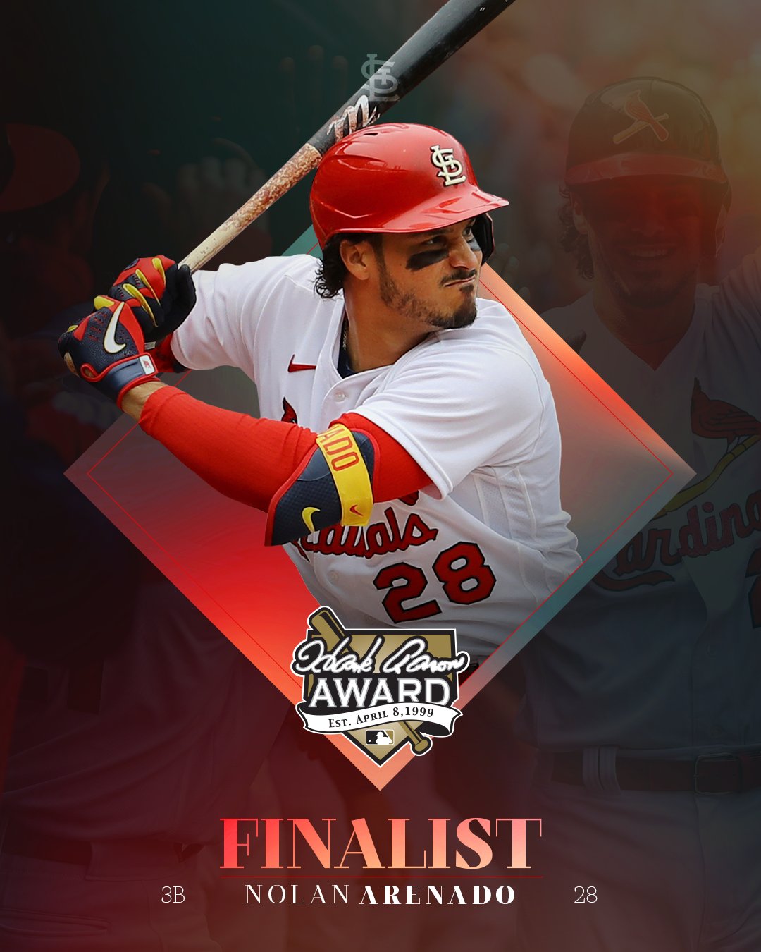 St. Louis Cardinals on X: Nolan Arenado is a finalist for the 2022 Hank  Aaron Award! Vote Nolan 👉    / X