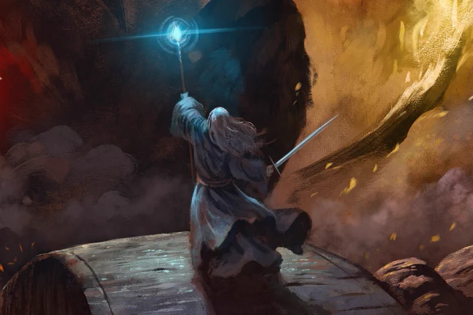 Illustration | The Lord of the Rings - Gandalf vs Balrog 