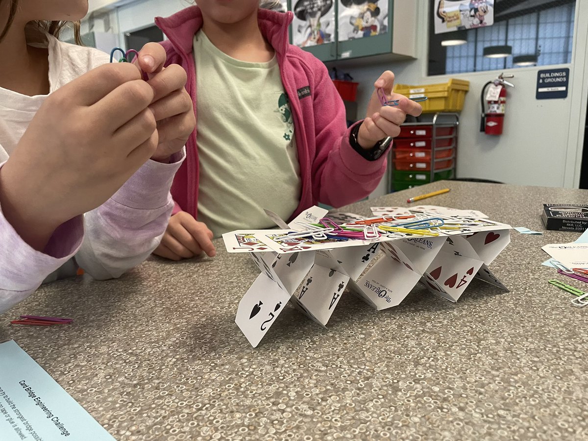 Mrs_Porter8's tweet photo. Our Life Club members had a great time with the Card Bridge Engineering Challenge. Great job girls! @WeAreMPSD https://t.co/O1k8c3hHlm