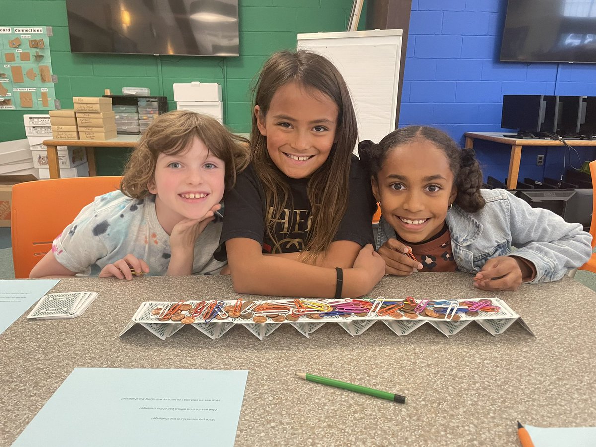 Mrs_Porter8's tweet photo. Our Life Club members had a great time with the Card Bridge Engineering Challenge. Great job girls! @WeAreMPSD https://t.co/O1k8c3hHlm