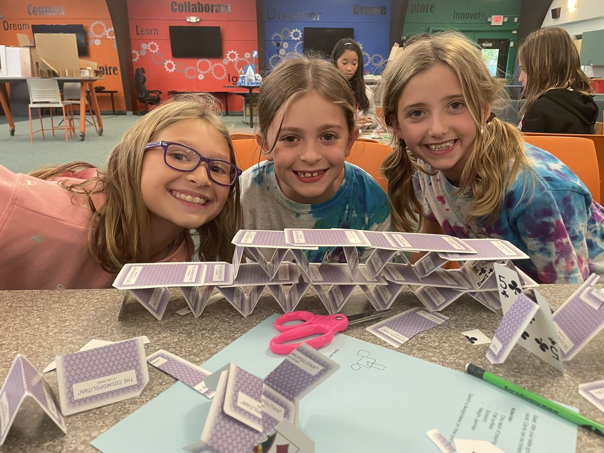 Mrs_Porter8's tweet photo. Our Life Club members had a great time with the Card Bridge Engineering Challenge. Great job girls! @WeAreMPSD https://t.co/O1k8c3hHlm