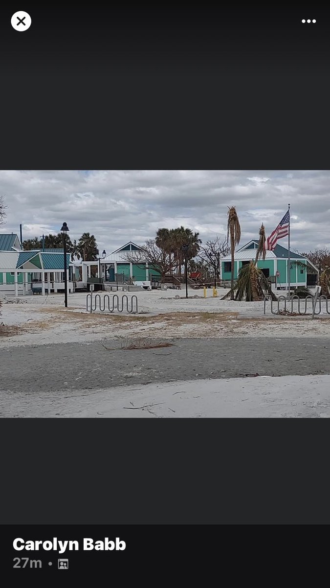 HockeyMaine1Wx1's tweet photo. One of our fave Parks made it through well! #ian #bowditchpoint a little messed up but she did well! https://t.co/I6JmtvlNQV