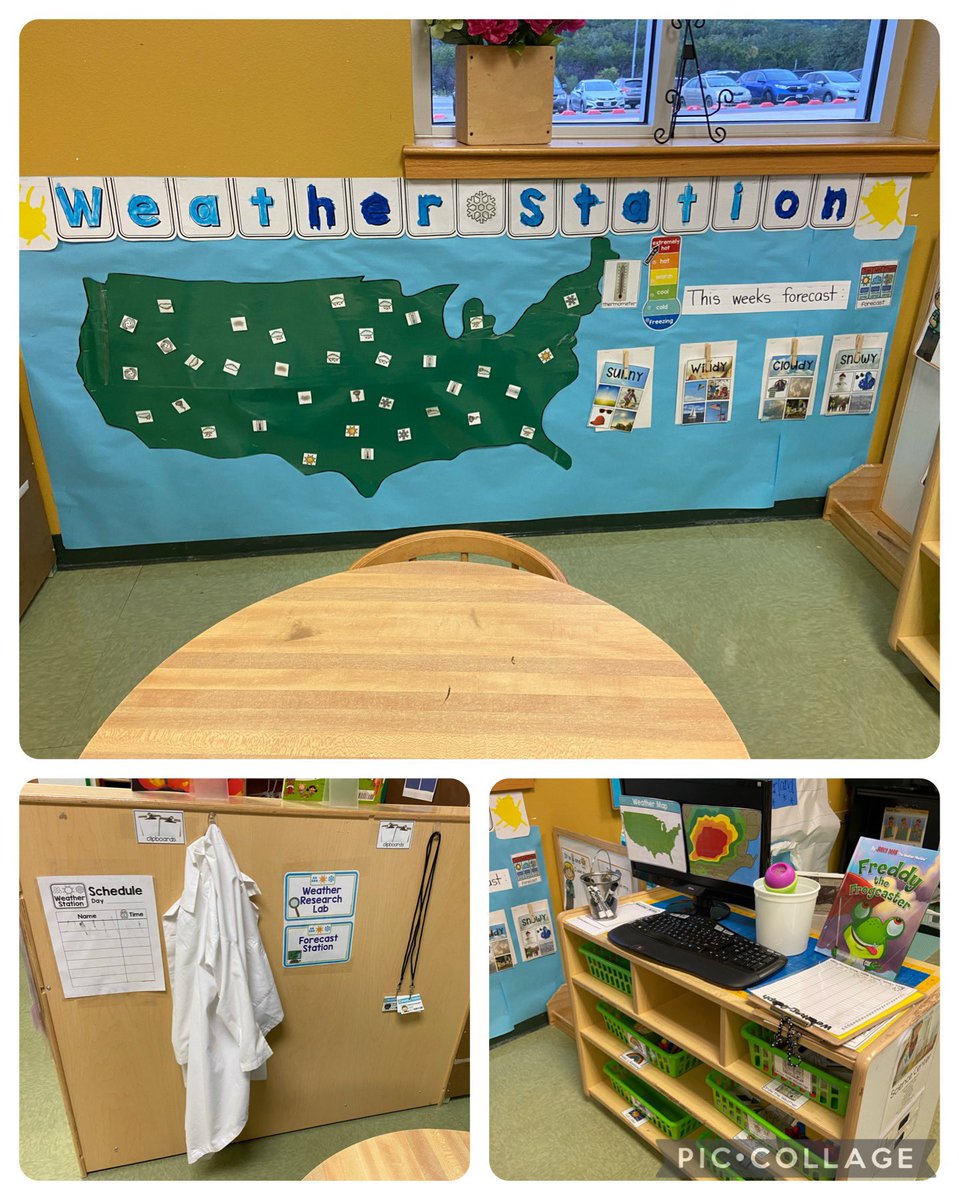 KellyOrloski's tweet photo. Look outside… pre-K centers ready to explore the four seasons @STZES_Hawks!!!#prek @AmyRMalone @comalearlylit @JLuftop https://t.co/yFn2hKconG