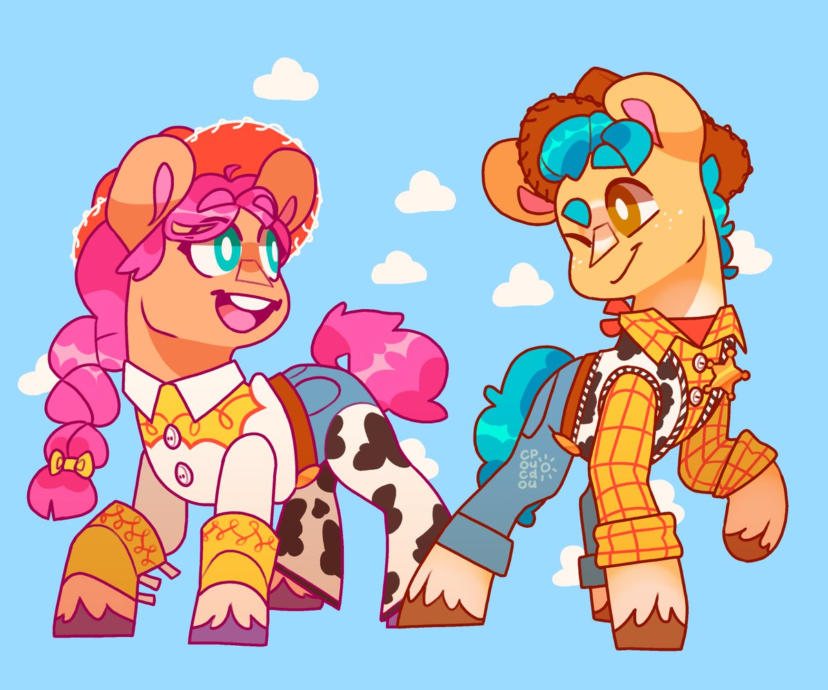 cocopudu's tweet photo. the besties have matching halloween costumes 🤠✨
#mlpg5 #repost https://t.co/eDNyPhow6l