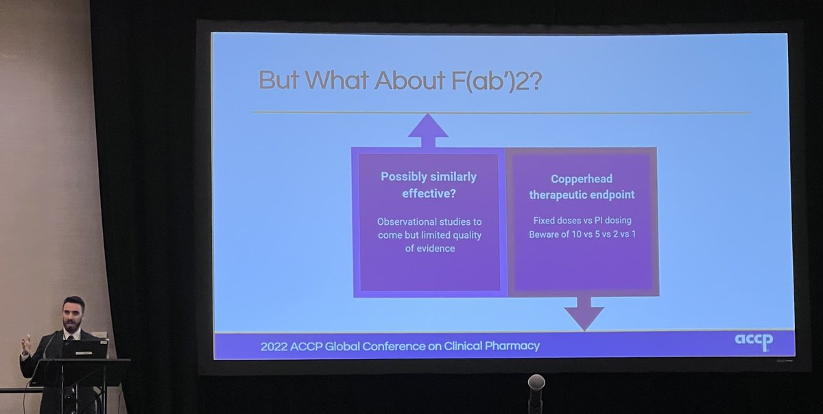 ohsnapimginger's tweet photo. Great debate by Craig Cocchio and @faismin on #Crofab v #Anavip for snake envenomations at the @accpemedprn focus session on toxicologic emergencies #ACCPGC22 #TeamAnavip https://t.co/eE2A3S5YRD