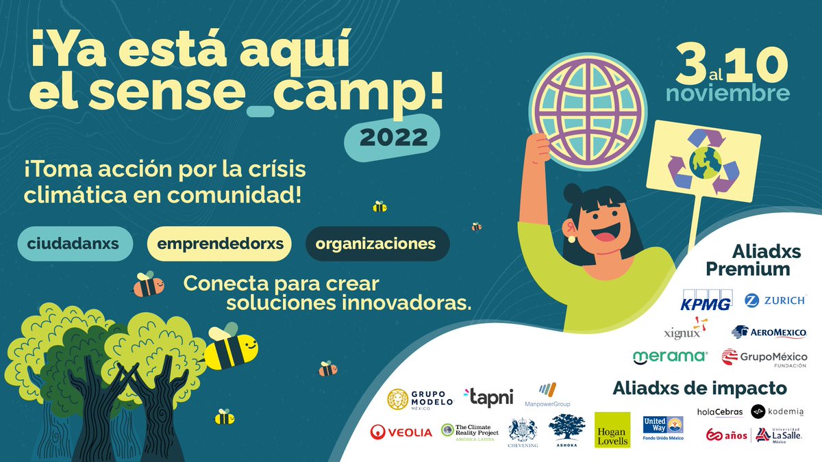 👀 ¿Ya te registraste al sense_camp 2022 #OlaDeImpacto🌊?

En este festival de innovación socio-ambiental conectarás con 👩🏻‍💻🧑🏽‍💻 ciudadanxs, emprendedorxs y organizaciones para idear soluciones frente a la crisis climática 🌎🔥

🏄‍♀️  Regístrate gratis: sensecamplatam.com