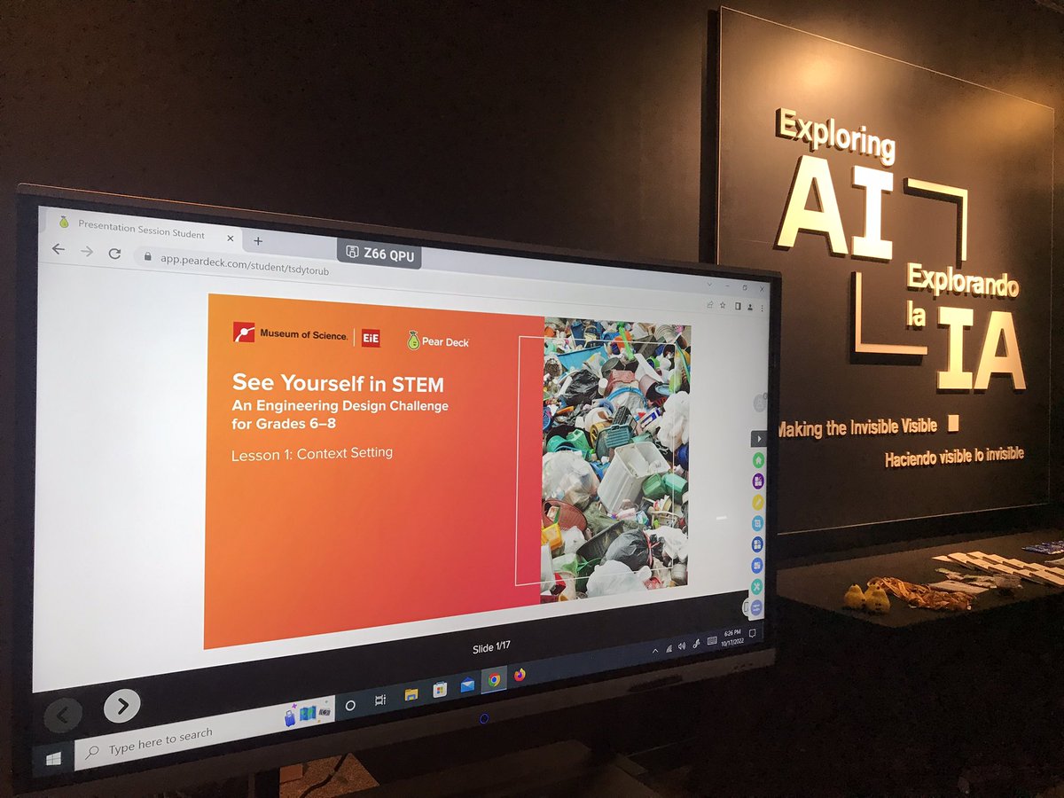 Looking forward to an amazing teacher appreciation evening as part of #MassSTEMWeek with <a href="/PearDeck/">Pear Deck Learning</a> and @EiE_org <a href="/museumofscience/">Museum of Science</a>