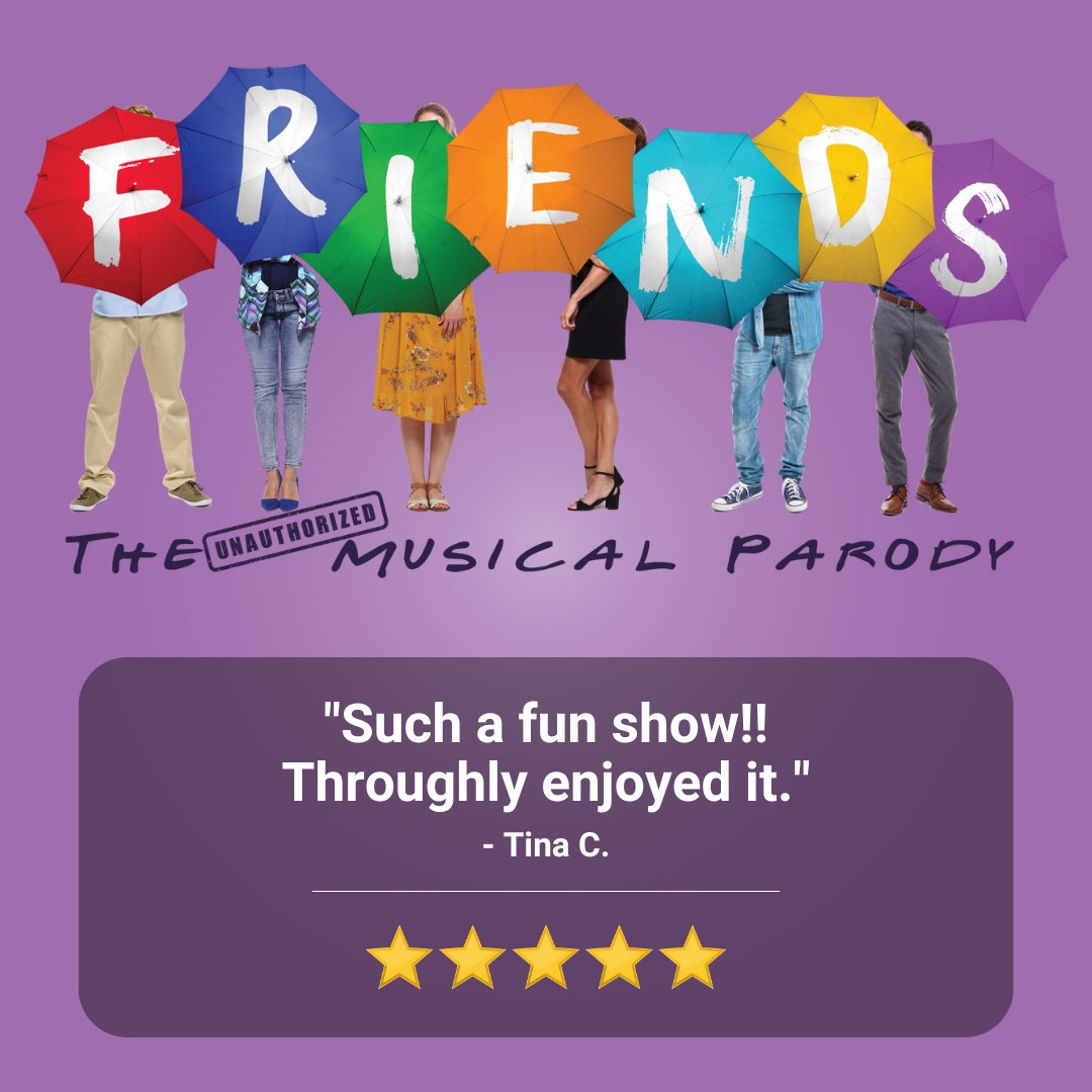 AFriendsMusical's tweet photo. Have you seen the show? What did you think? ⭐⭐⭐⭐⭐ 
👉 https://t.co/qlbupt2Scg

#friendsparody #friendsmusical #friendsvegas #lasvegas #vegas #vegasshow https://t.co/5LkiGokuEE