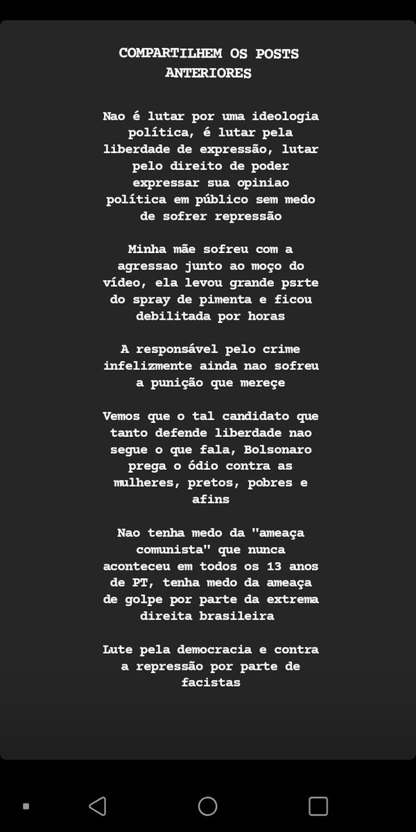 justicanoe's tweet photo. TREAD -
CASO DE AGRESSAO POR PARTE DE APOIADORA DO BOLSONARO EM TAQUARA/RS❗❗❗❗ https://t.co/WmdEim2Kh3