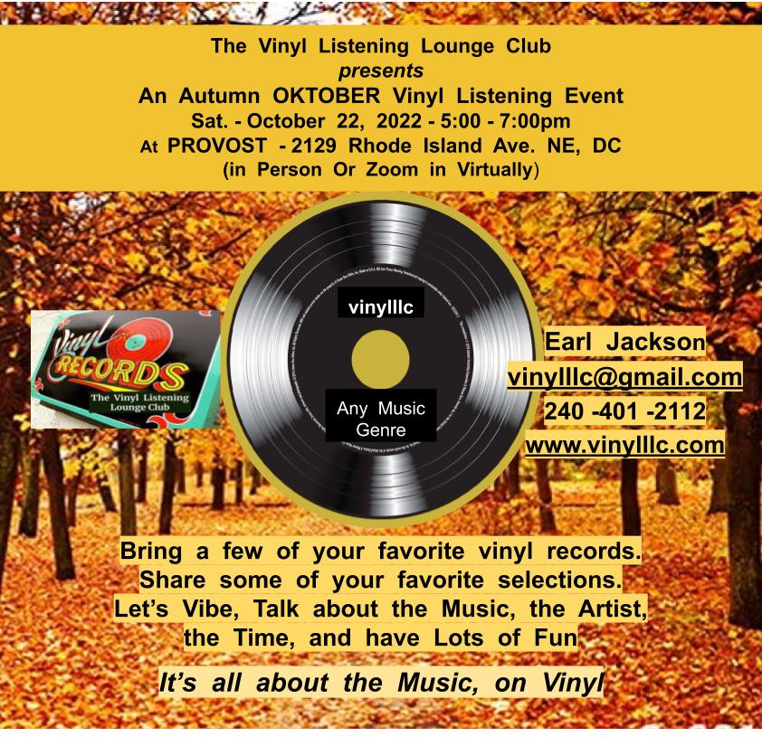 Hey, our event An  Autumn  Vinyl  Listening Event is this weekend, Sat, Oct. 22! 
Tickets are available on <a href="/allevents_in/">AllEvents</a> allevents.in/washington/800…