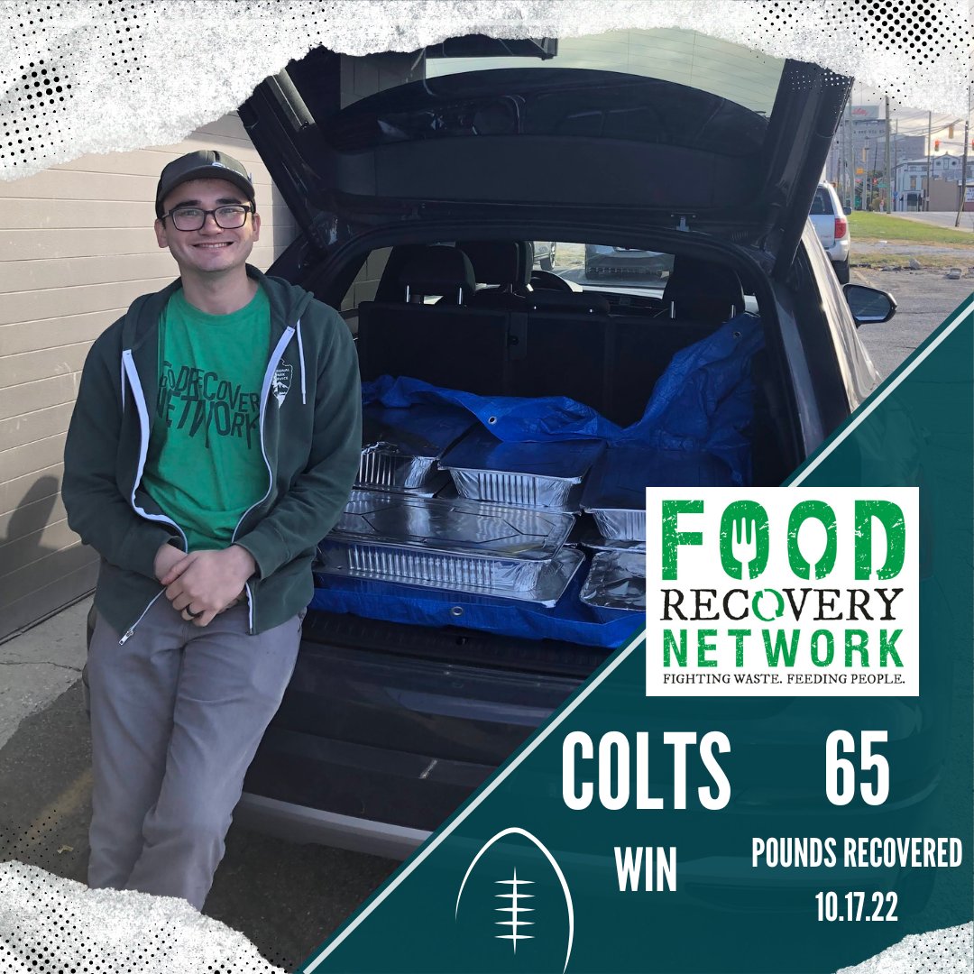 FoodRecovery's tweet photo. ๐ Touchdown FRN! Another successful food recovery and a win for the Colts!
.
.
.
#foodrecovery #FoodRecoveryNetwork #Colts #fightfoodwaste #foodwaste #frn #indianapolis #indy #bullseyeeventgroup #coltstailgate https://t.co/9M3uIm2UJq