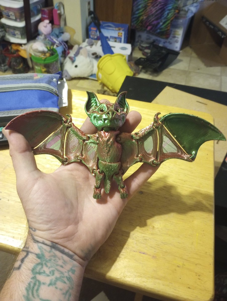 Thehardwearman's tweet image. I love the face on @MatMire new bat design printed in @Eryone_official dual color silk