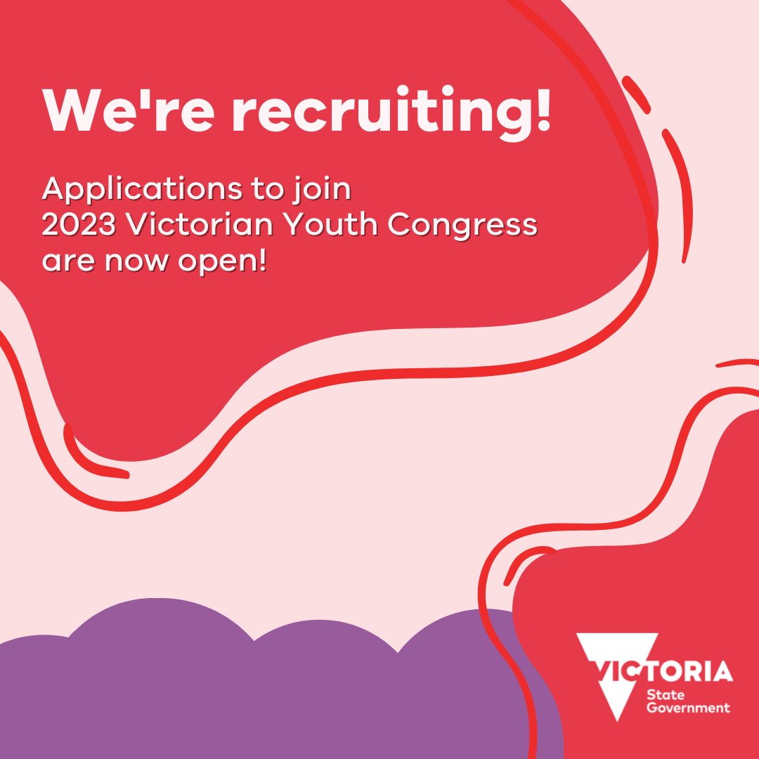 youthcentralvic's tweet photo. Applications are now open for passionate &amp; engaged young Victorians aged between 12-25 to join the Victorian Youth Congress (VYC) next year. No experience required - just a willingness to learn &amp; make a difference in the world! Learn more: https://t.co/cqPBmf3G5X https://t.co/amY4Fuetsc