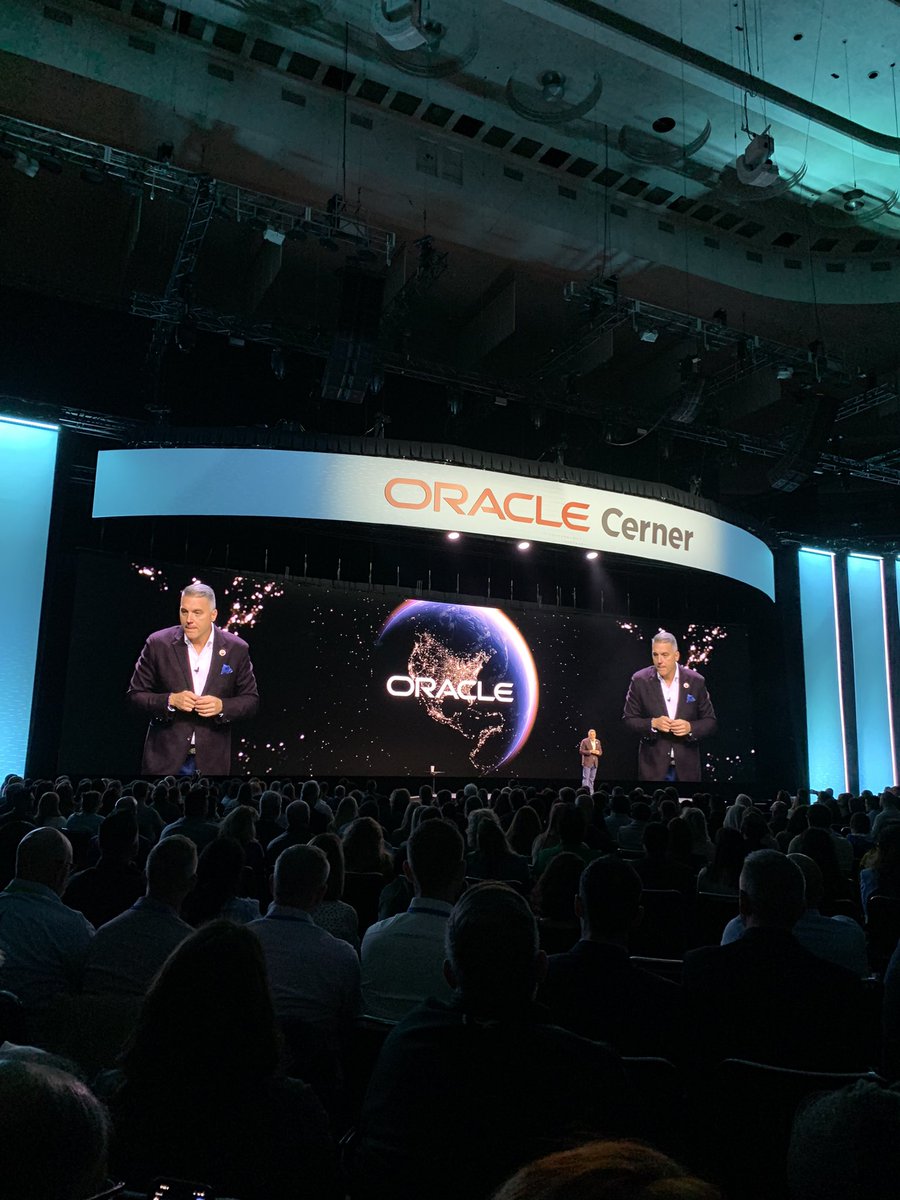_stevenkellogg's tweet photo. Kicking off the Oracle Cerner Health Conference in Kansas City. Opening keynote session focused on the future with #Oracle and reminiscing on past health conferences led by #Cerner founder Neal Patterson. Excited to be a part of this week with our clients! #OracleCerner #OCHC22 https://t.co/IBJCYpdutl