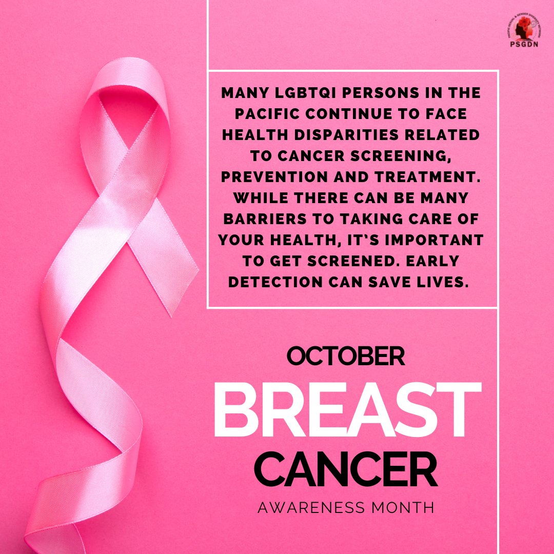 #LGBTQI cancer patients have unique experiences and needs. As we mark #BreastCancerAwarenessMonth, we call on health authorities in the #Pacific to be more inclusive towards #Queer healthcare and treatment. #FightCancer #LGBTQIRights #BreastCancer #WeCan