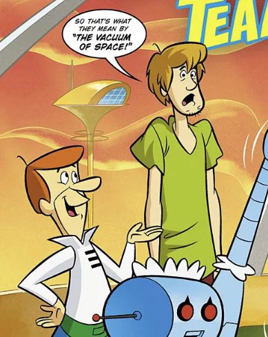 I like how Shaggy is fucking taller than George Jetson lmao 