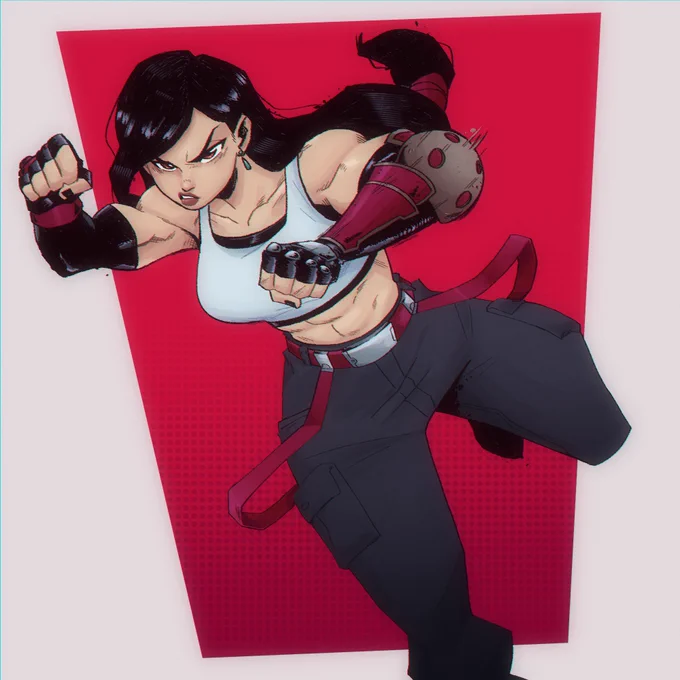 I wanted to practice my coloring so I drew Tifa Lockhart 