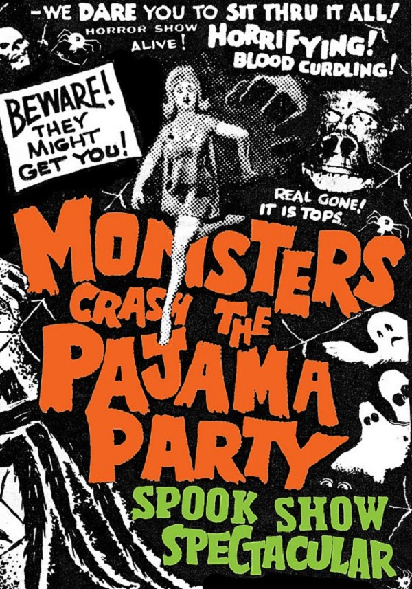 RavenLunachick's tweet photo. Gotta keep it short &amp; sweet again tonight!
How about a classic?😂
#31DaysOfHorror #HorrorMovies
Day 17:#31daysofhalloween
#NowWatching 📽🎞🖤
Monsters Crash the Pajama Party (1965)
Dir: David L. Hewitt
#SomethingWeird #HorrorVision #SpookShowSpectacularAGoGo
Happy #MonsterMonday! https://t.co/KqAqU5g6jq