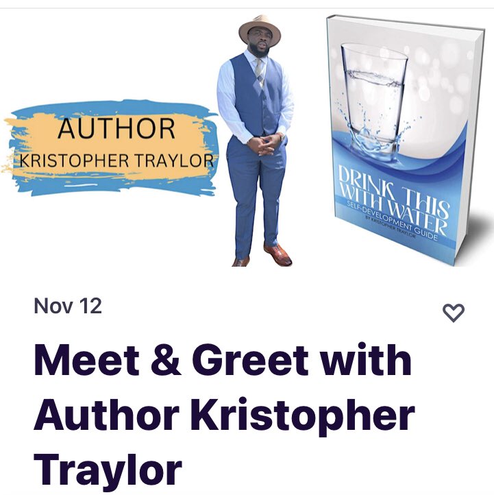 DemoirBooks's tweet image. #DateChange: Join us Saturday, November 12th from 1pm-4pm for the #MeetAnGreet &amp;amp; #AuthorTalk led by  @author_kris_traylor aka #KristopherTraylor, author of #DrinkThisWithWater 📚🖤✊🏾 this event is free &amp;amp; open to the #public!