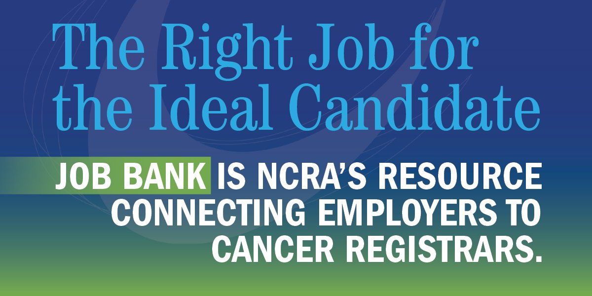 NCRAnews's tweet photo. Looking for the perfect position? NCRA Members can post their resume, manage personalized alerts, and more in their Job Bank account. Looking for an ideal hire? Employers can access the most qualified candidates! #cancerregistrars #ncracertification https://t.co/rZLPFsdzzo https://t.co/Szn2Fjc8AW
