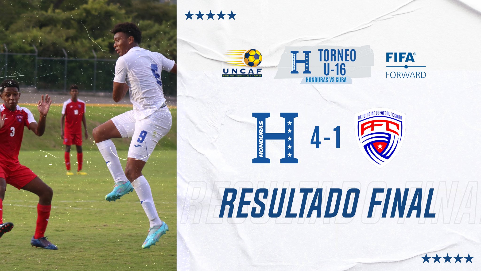 Selección Nacional de Honduras on X: FINAL DEL JUEGO⚽️⚽️⚽️ Torneo  Internacional de @FIFAcom @ForwardAmericas #UNCAF #Honduras🇭🇳 4-1 #Cuba🇨🇺  #FENAFUTH #LaHsomostodos  / X